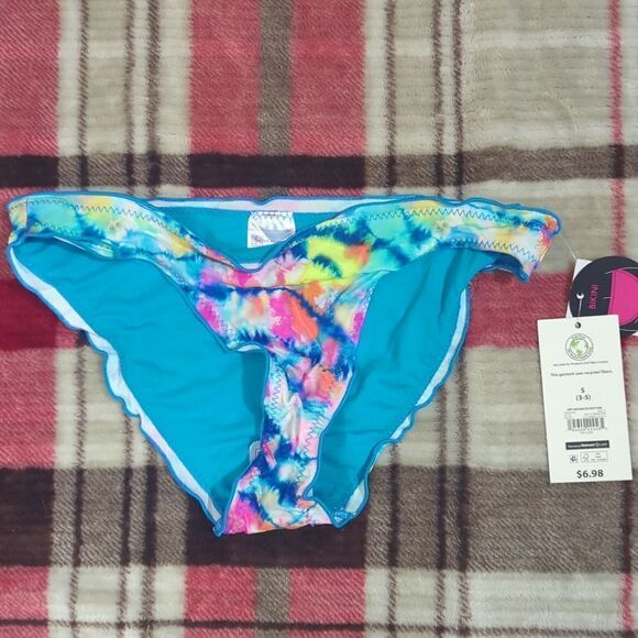 💜5/$25 nwt Junior's small tie dye bikini bottom no. Boundaries - Picture 1 of 5